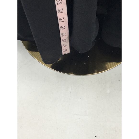 FORMAL SZ 12 L black chiffon draped corset bridesmaid party maxi dress NEW B130 - Picture 4 of 7